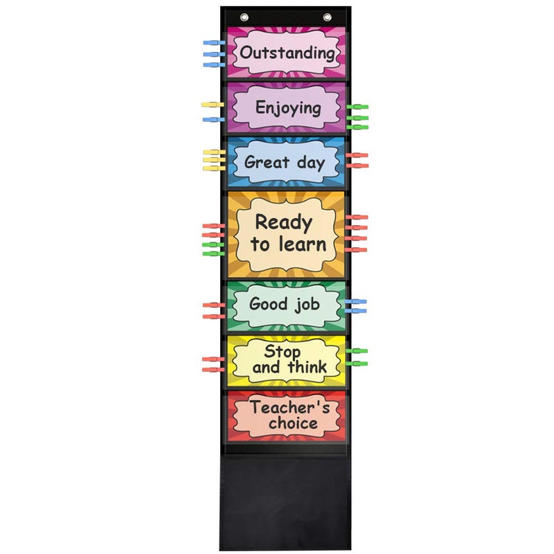 ZKOO Behavior Clip Chart for Classroom Management - Track and Reward Good Behavior for School  Office Preschool  Child Care or Homeschool - Image 1